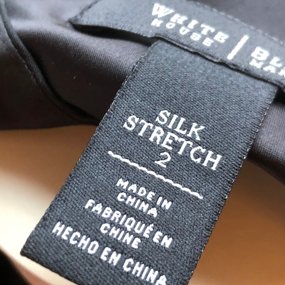 NWOT-   Black Silk Top by WHBM - Picture 3 of 3